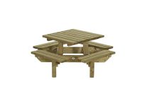 Kinderpicknicktafel vierkant, 125x125cm