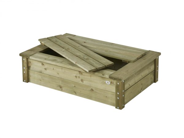 Zandbak 120x80cm, 32cm hoog. Met deksel