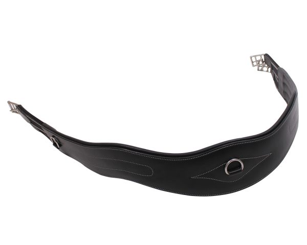 QHP Singel Leer Luxe Stiksel Zwart