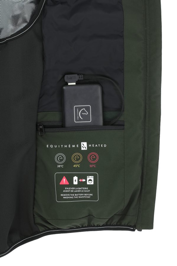 Equitheme Verwarmde Bodywarmer Sasha Kaki - Afbeelding 3