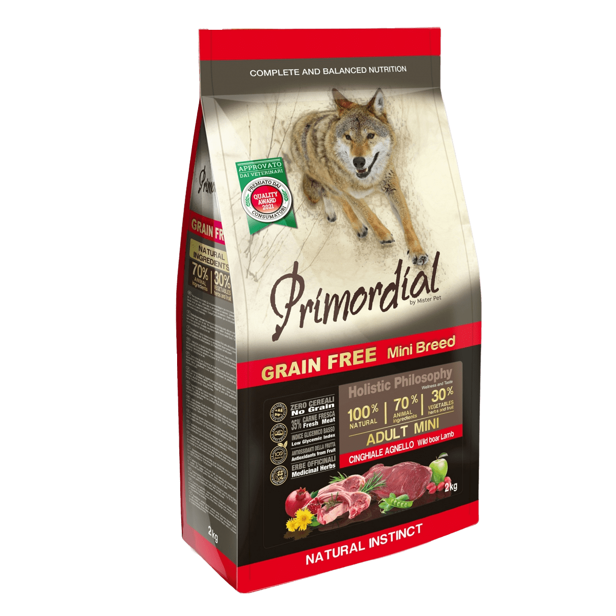 Primordial Mini Adult Wild boar & Lam 2kg